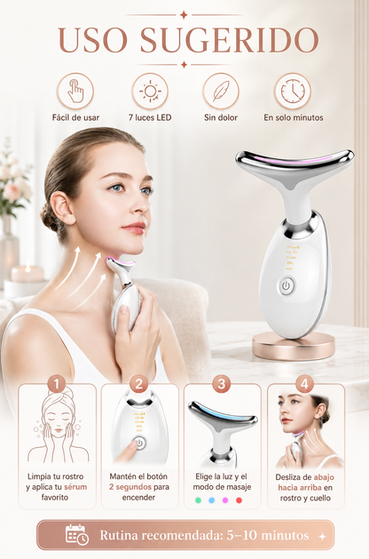 LUMIGLOW PRO™ Masajeador Facial Reductor De Papada ECO