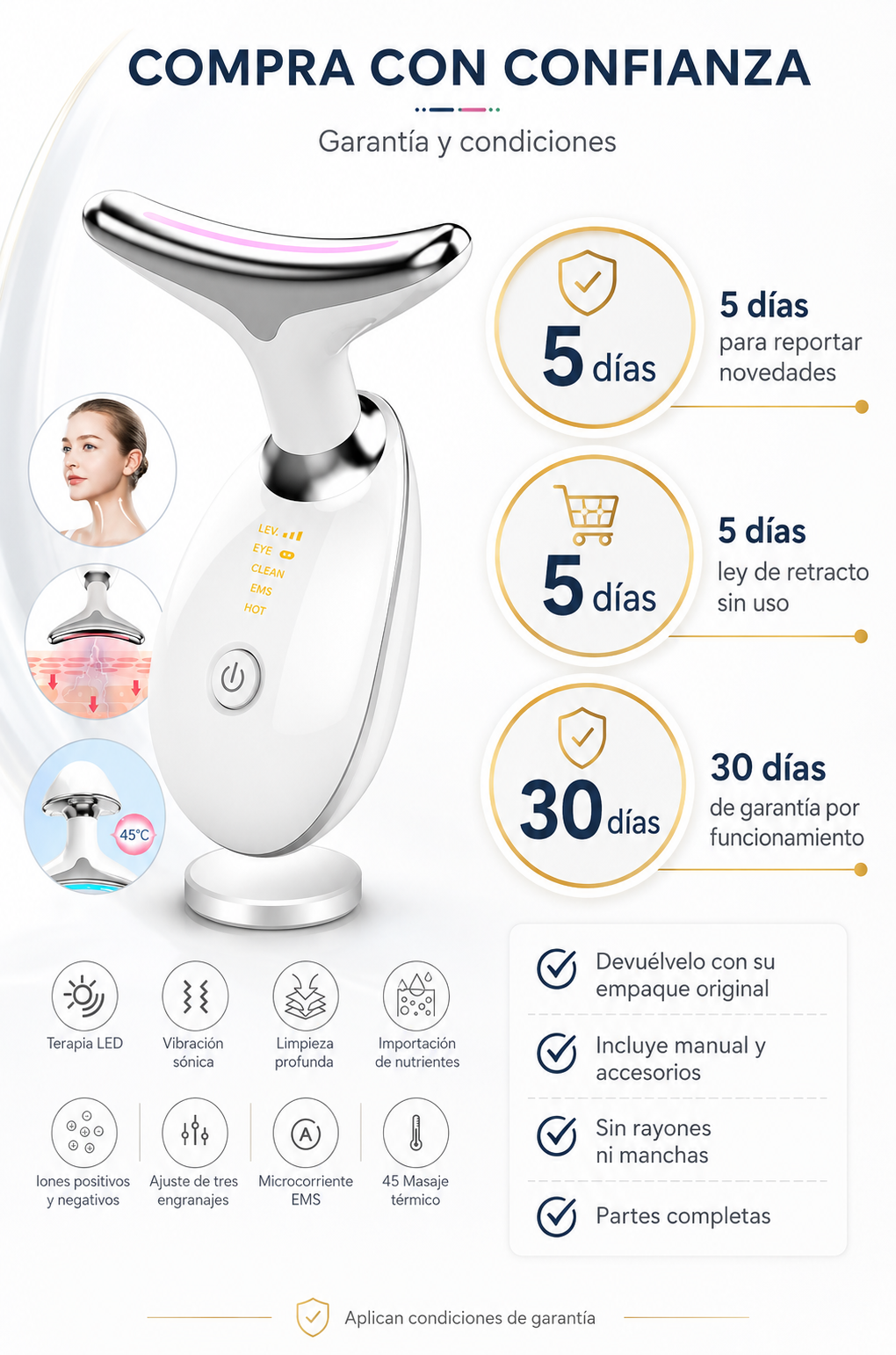 LUMIGLOW PRO™ Masajeador Facial Reductor De Papada ECO
